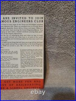 Vtg Original Lionel Pre-war 1934 Consumer Catalog. Very Good Condition