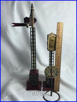 Vtg Pre War Lionel Standard Gauge No 91 Signals No 78 And Train Leaves Clock